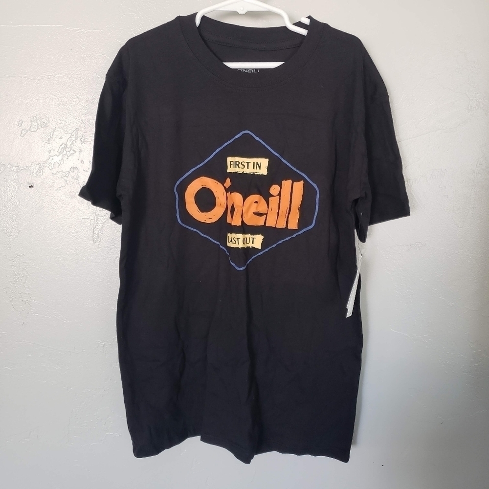 O'Neill NWT Boys Standard Fit Youth Medium Black Short Sleeve T-shirt Graphic